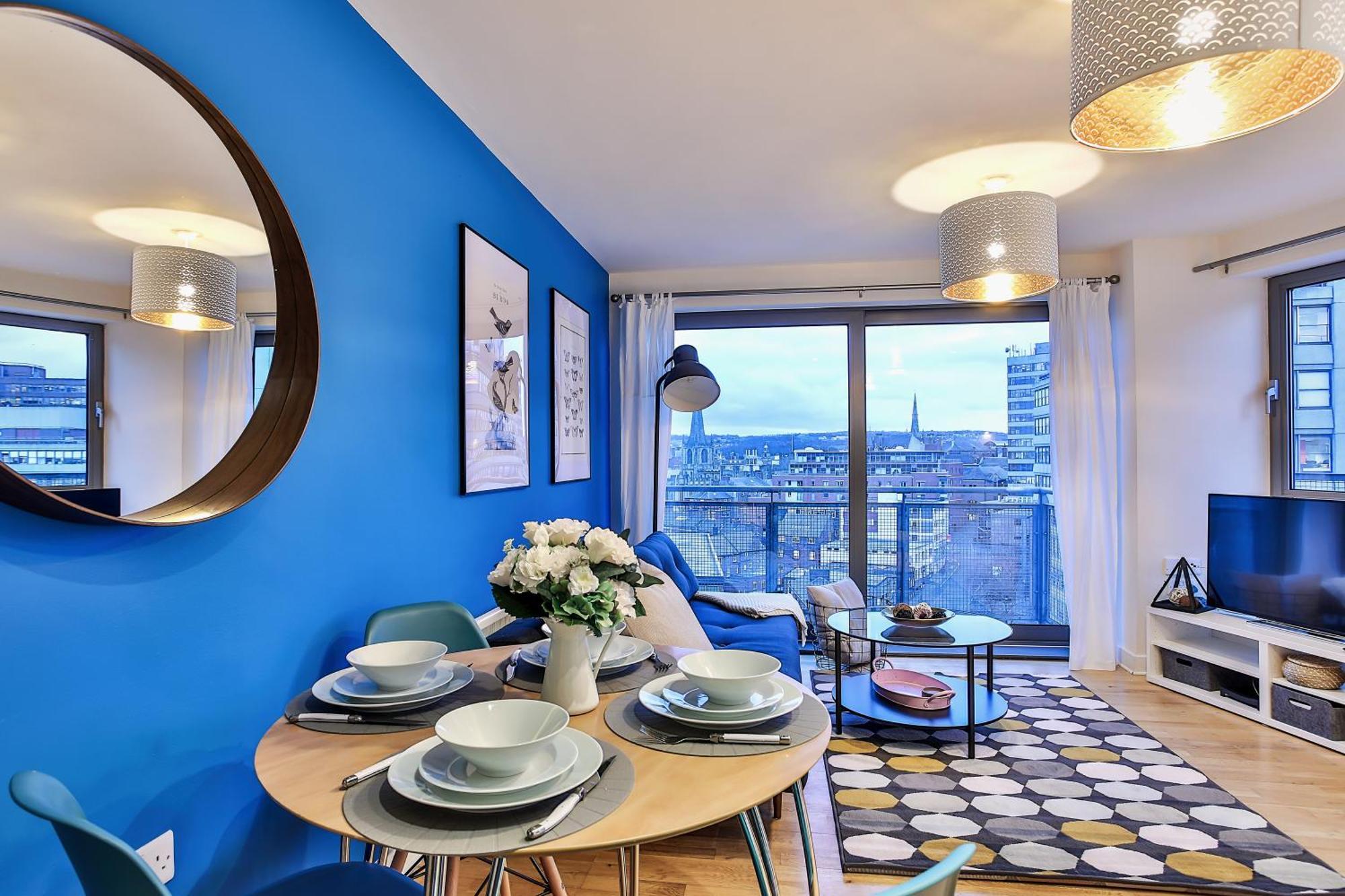Skyview Apartment By Noknokstay - City Centre With Parking - Group, Family, Business Sheffield Exterior foto